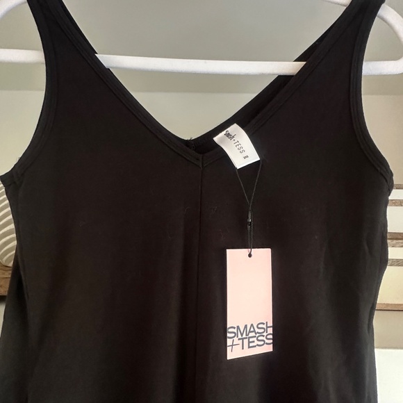 Smash + Tess TUESDAY WIDE LEG ROMPER II IN MIDNIGHT BLACK NEW WITH TAG - Picture 3 of 6